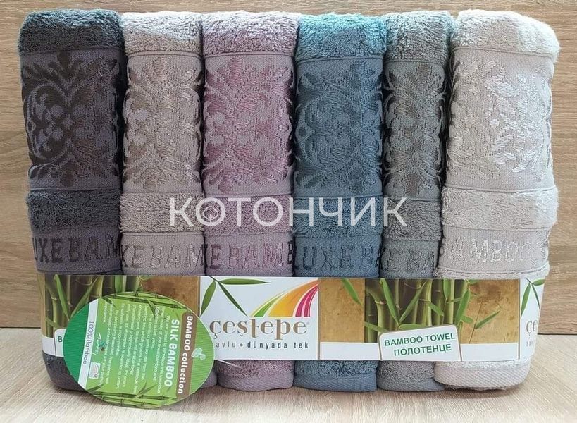 Набор бамбуковых полотенец Cestepe Bamboo Ekol, 50х90см, 6 штук 1143 фото КОТОНЧИК