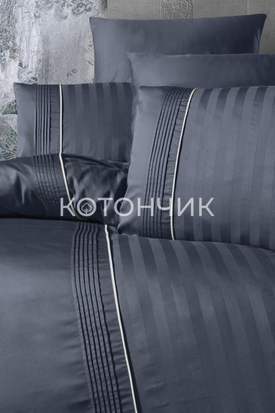 Постільна білизна First Choice Deluxe Satin Dark Series Modalife Denim 0116 фото КОТОНЧИК