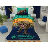 Постельное белье TAC Disney 160×220 см Jurassic World Camp 1377 фото КОТОНЧИК