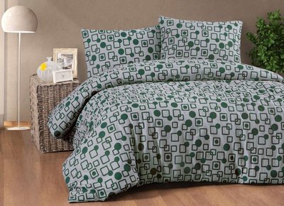 Постельное белье фланель Cotton Colection Gomet Green, 200x220 0558 фото КОТОНЧИК