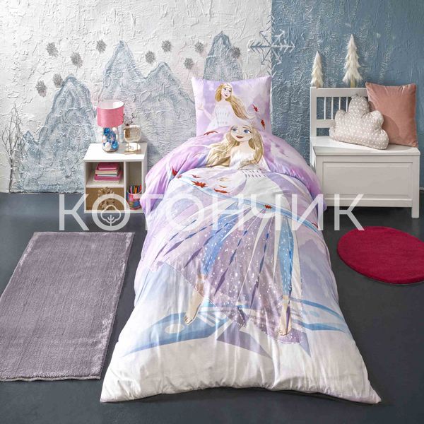 Постельное белье TAC Disney 160×220 см Frozen Breezy 1378 фото КОТОНЧИК