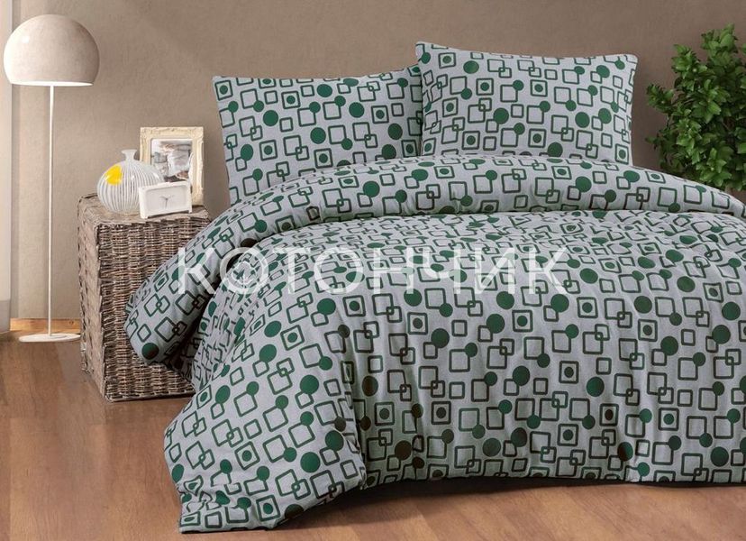 Постельное белье фланель Cotton Colection Gomet Green, 200x220 0558 фото КОТОНЧИК