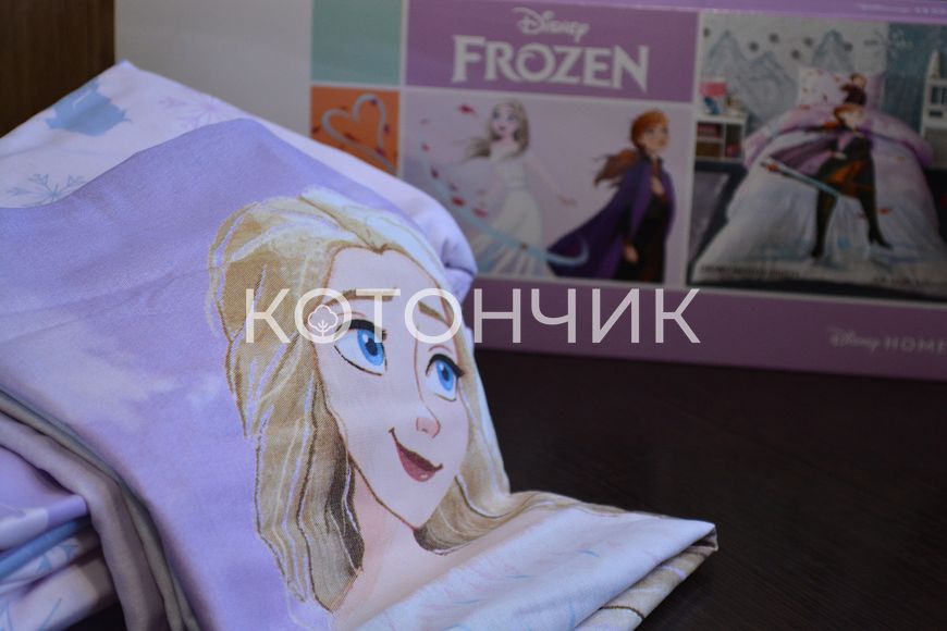 Постільна білизна TAC Disney 160×220 см Frozen Breezy 1378 фото КОТОНЧИК