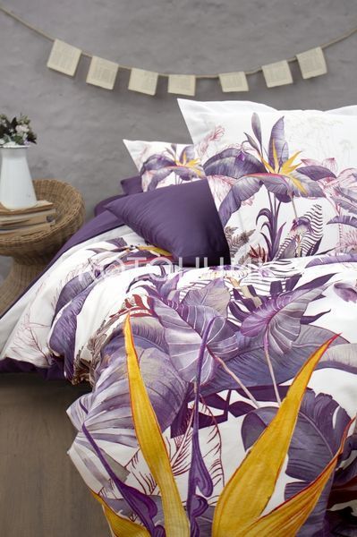 Постільна білизна First Choice 3D Satin 200&times;220 Palm Garden Purple 0309 фото КОТОНЧИК