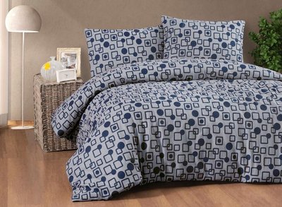 Постільна білизна фланель Cotton Colection Gomet Blue, 200x220 0559 фото КОТОНЧИК