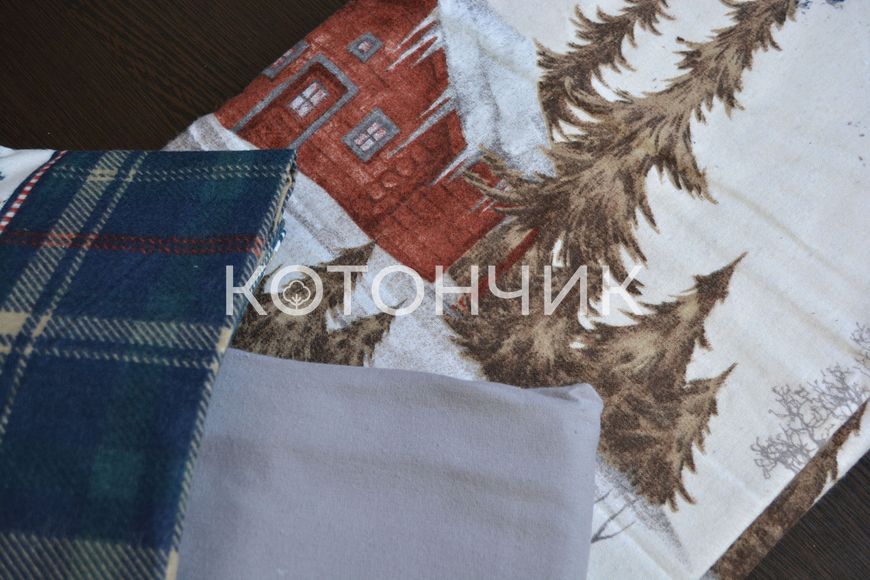 Постельное белье First Choice Flanel Nature Nature Navy Blue 0119 фото КОТОНЧИК