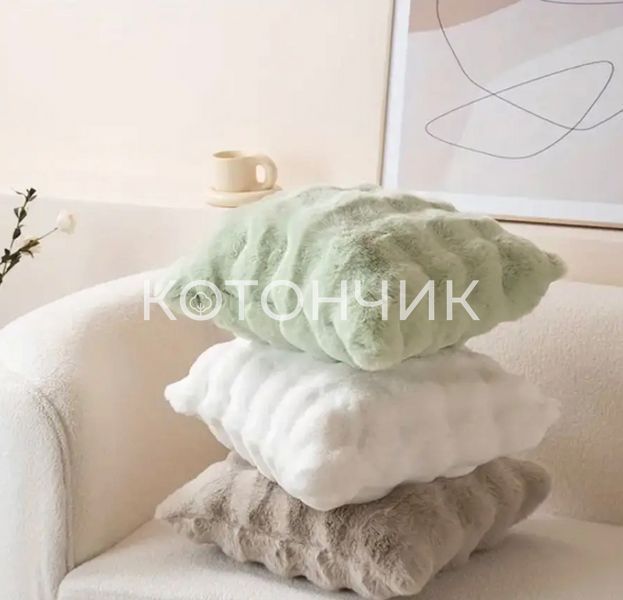 Декоративна наволочка Шиншила 42х42см 3024 фото КОТОНЧИК