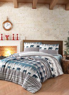 Постільна білизна First Choice Flanel Cozy Green 0124 фото КОТОНЧИК