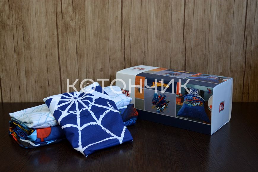 Постельное белье TAC Disney 160×220 см Spiderman Blue City 1502 фото КОТОНЧИК