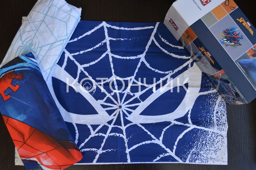 Постельное белье TAC Disney 160×220 см Spiderman Blue City 1502 фото КОТОНЧИК