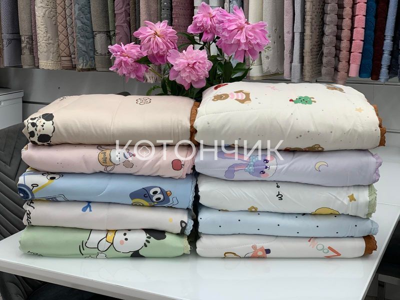 Дитяча літня ковдра з мереживом 120х150см 170-3 2962 фото КОТОНЧИК