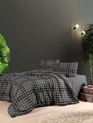 Комплект постельного белья First Choice Flanel 200×220 см Sadora Antrasite 1250 фото КОТОНЧИК