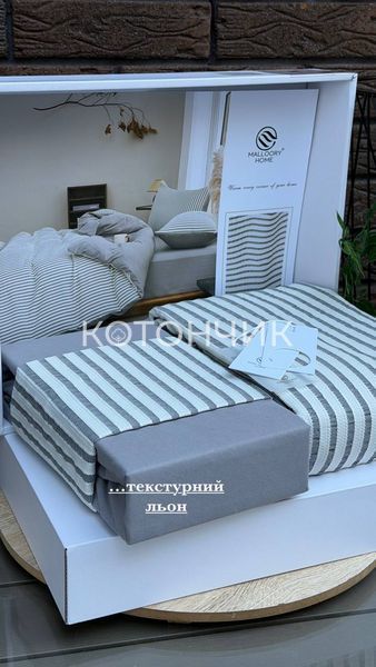 Полуторний комплект з простинею на резинці 23223 3038 фото КОТОНЧИК