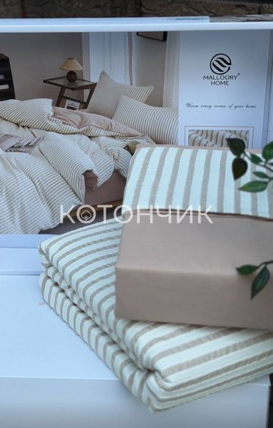 Полуторний комплект з простинею на резинці 23223 3038 фото КОТОНЧИК