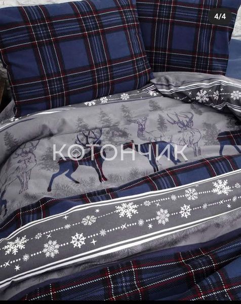 Постельное белье First Choice Flanel Happiness Navy Blue 0125 фото КОТОНЧИК