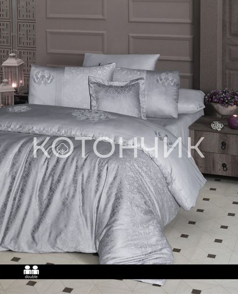 Постельное белье First Choice VIP Moonlight Satin Mirabel Grey 0268 фото КОТОНЧИК