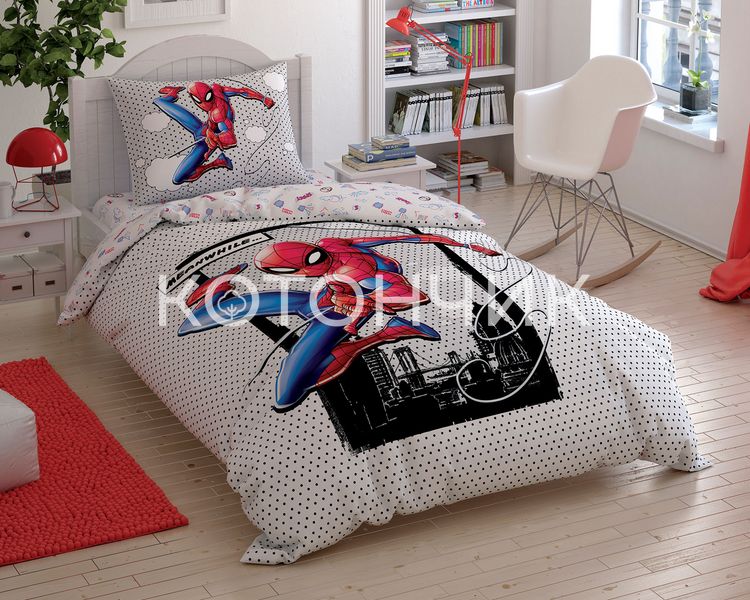 Постельное белье TAC Disney 160×220 см Spiderman Cloudy 1503 фото КОТОНЧИК