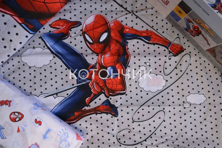 Постільна білизна TAC Disney 160&times;220 см Spiderman Cloudy 1503 фото КОТОНЧИК
