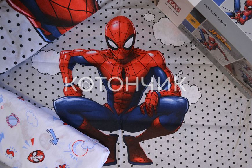 Постільна білизна TAC Disney 160×220 см Spiderman Cloudy 1503 фото КОТОНЧИК