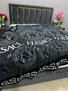 Плед из микрофибры Велсофт Versace 200х230см 2757 фото КОТОНЧИК