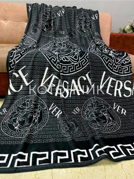 Плед з мікрофібри Велсофт Versace 200х230см 2757 фото КОТОНЧИК