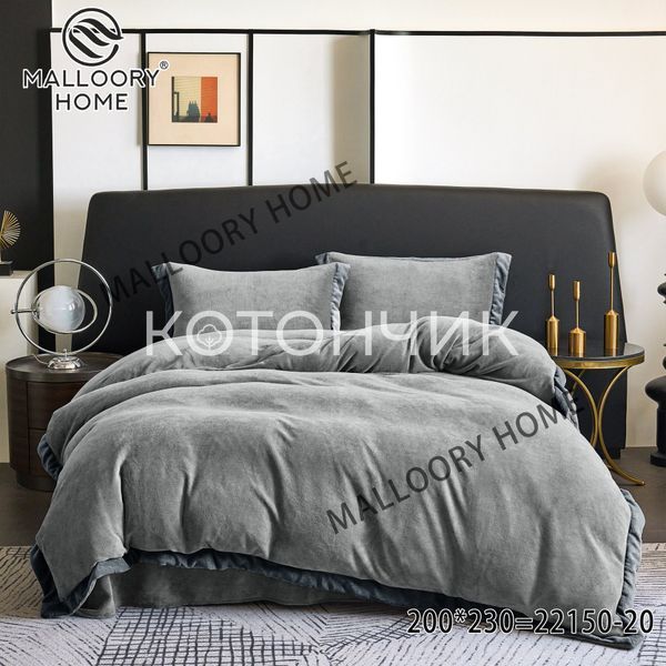 Велюрова постільна білизна євро 22150 3039 фото КОТОНЧИК