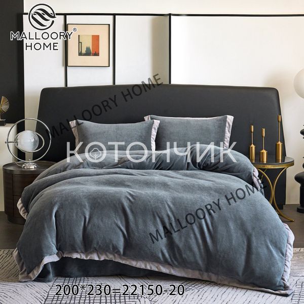 Велюрова постільна білизна євро 22150 3039 фото КОТОНЧИК