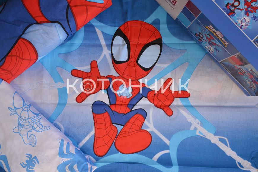 Постільна білизна TAC Disney 160×220 см Spidey And Friends 1504 фото КОТОНЧИК