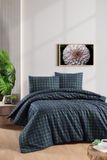 Комплект постільної білизни First Choice Flanel 200×220 см Sadora Navy Blue 1252 фото КОТОНЧИК