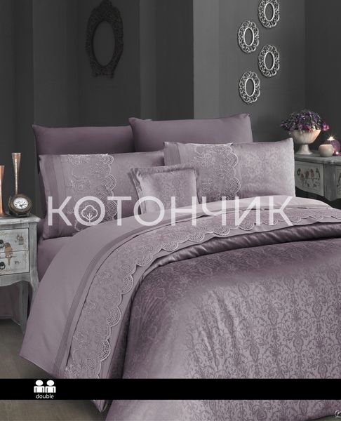 Постельное белье First Choice VIP Moonlight Satin Hillary Lilac 0270 фото КОТОНЧИК