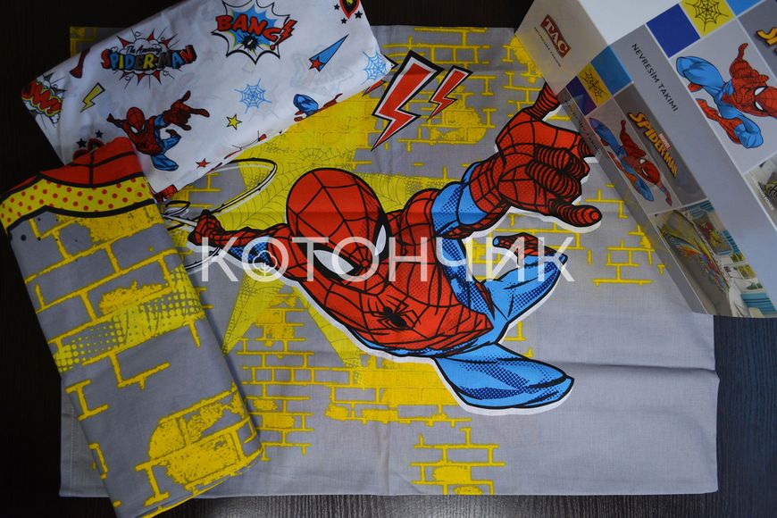 Постельное белье TAC Disney 160×220 см Spiderman Powder 1506 фото КОТОНЧИК