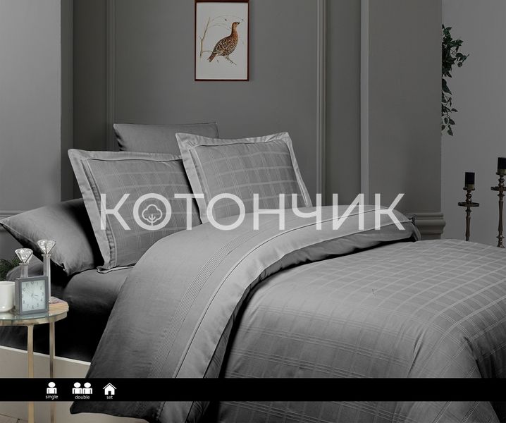 Постільна білизна First Choice Deluxe Satin Royce Grey 0080 фото КОТОНЧИК